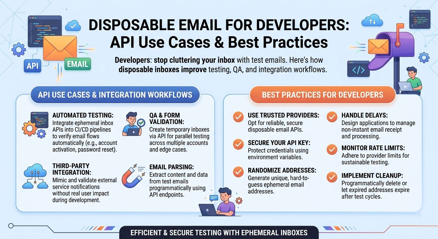 Disposable Email for Developers: API Use Cases & Best Practices