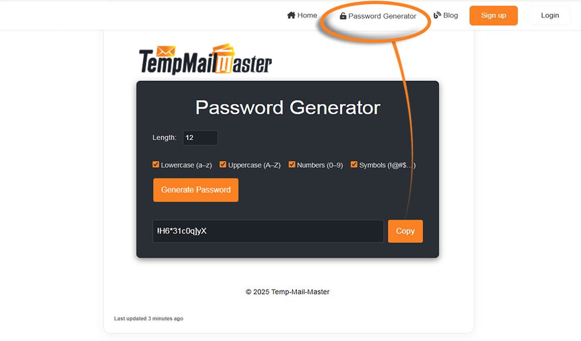 Free Password Generator for Ultimate Security | TempMailMaster.io